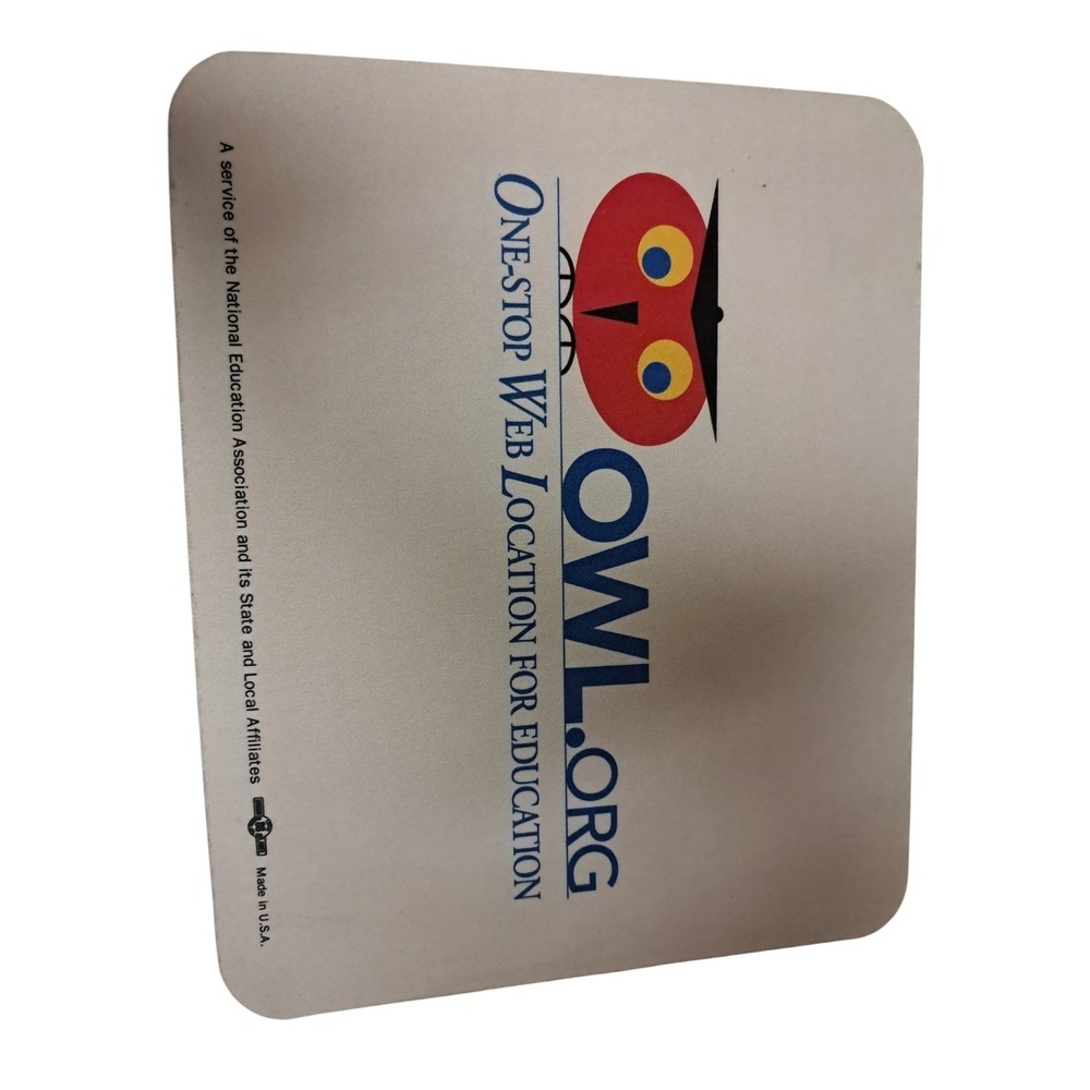 Mouse Pad, Owl.com, One-stop Web Location Foe Education, Used But In Great  Shap